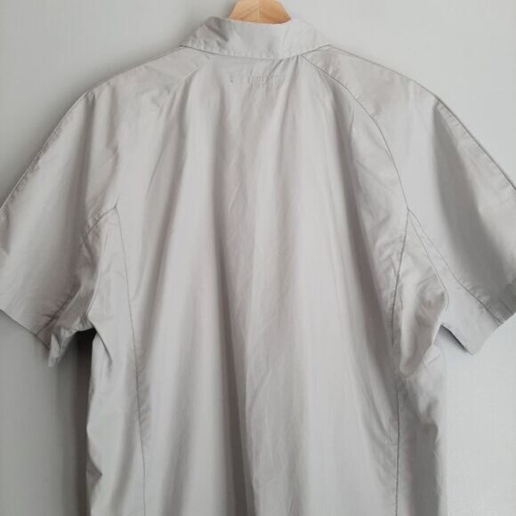 RW&CO. 100% Cotton Short Sleeve Button Down Shirt Grey Men's Sz XL Flawed - Picture 11 of 14